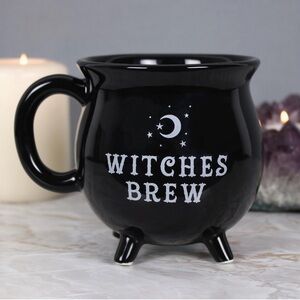 Witches brew gothic Halloween cauldron mug